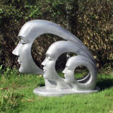 5060235339721 1 Enigma Marble Resin Evolution Pewter Garden Statue.JPG